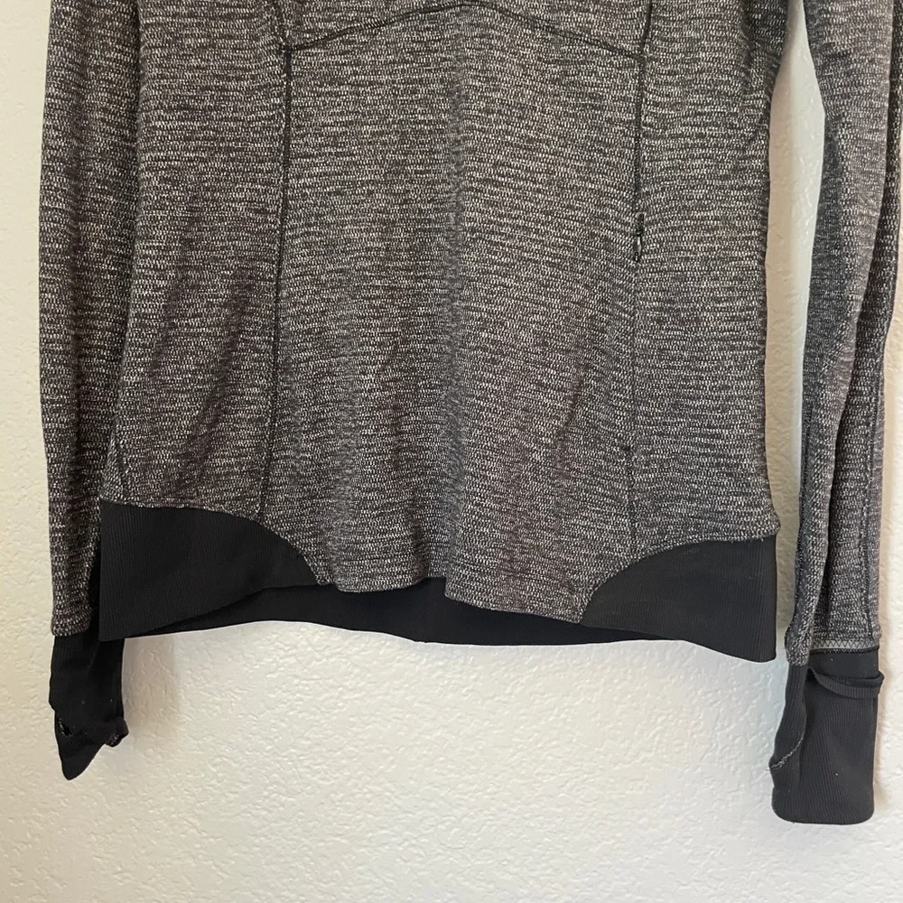 LULULEMON Runderful 1/2 Zip Black Heathered Pullover 8